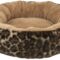 Leo brun plysj donut katt- og hundeseng 50cm