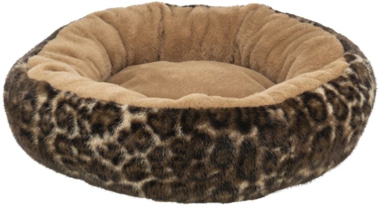 Leo brun plysj donut katt- og hundeseng 50cm