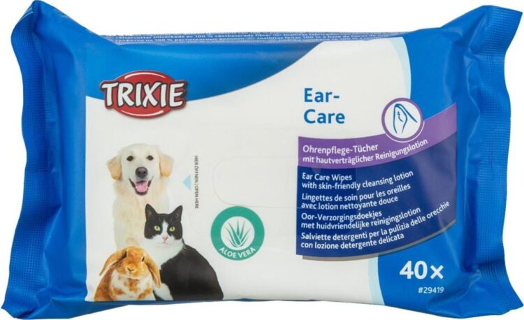 Våtservietter for ørepleie til hund og katt
