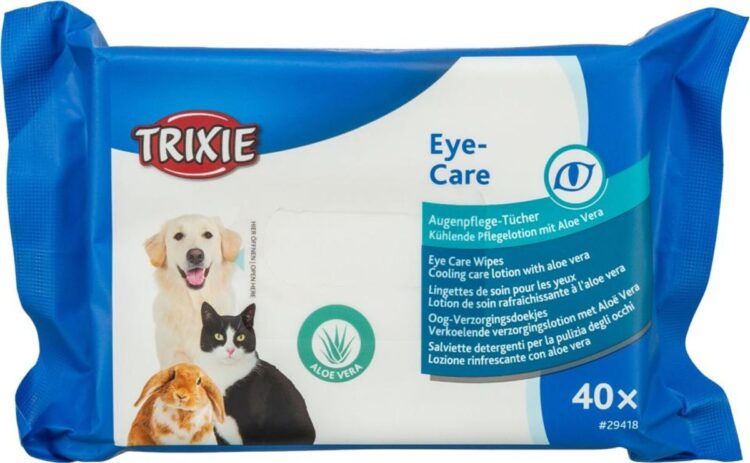 Våtservietter for øyepleie til hund og katt