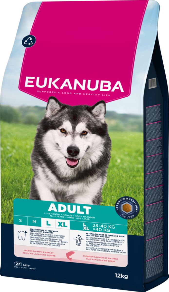 Eukanuba Adult Large Breeds Laks og Bygg 12kg