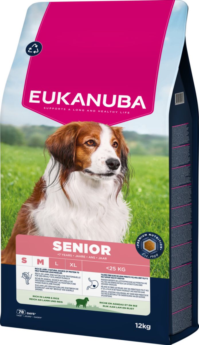 Eukanuba Senior Small/medium Lam og Ris 12kg