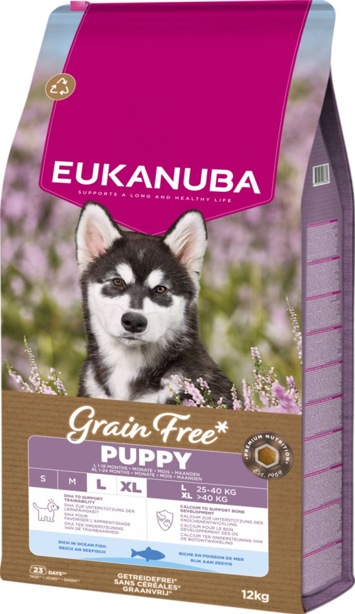 Eukanuba Puppy & Junior Large Grainfree Havfisk 12 kg