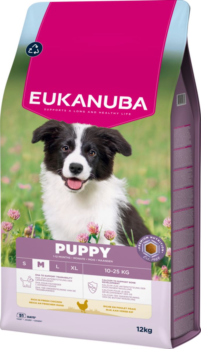 Eukanuba Puppy Medium Breed kylling 12 kg